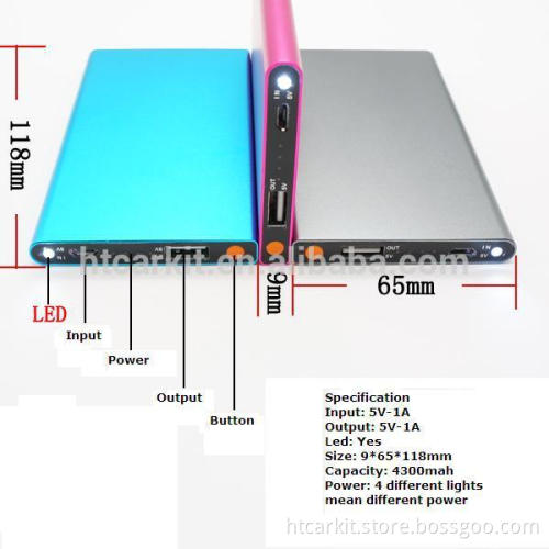 Metal power bank made in China/Slim Portable Metal Mobile Power Bank